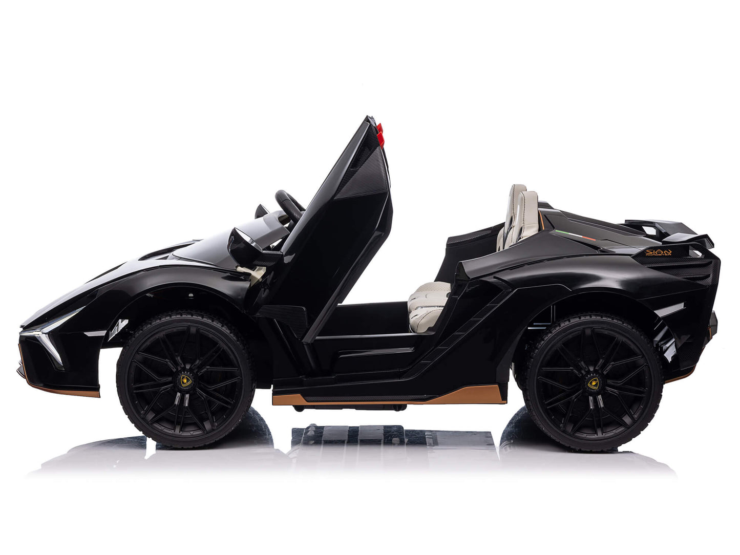 24V Lamborghini Sian Two-Seater Kids Ride On Car with Remote - Black