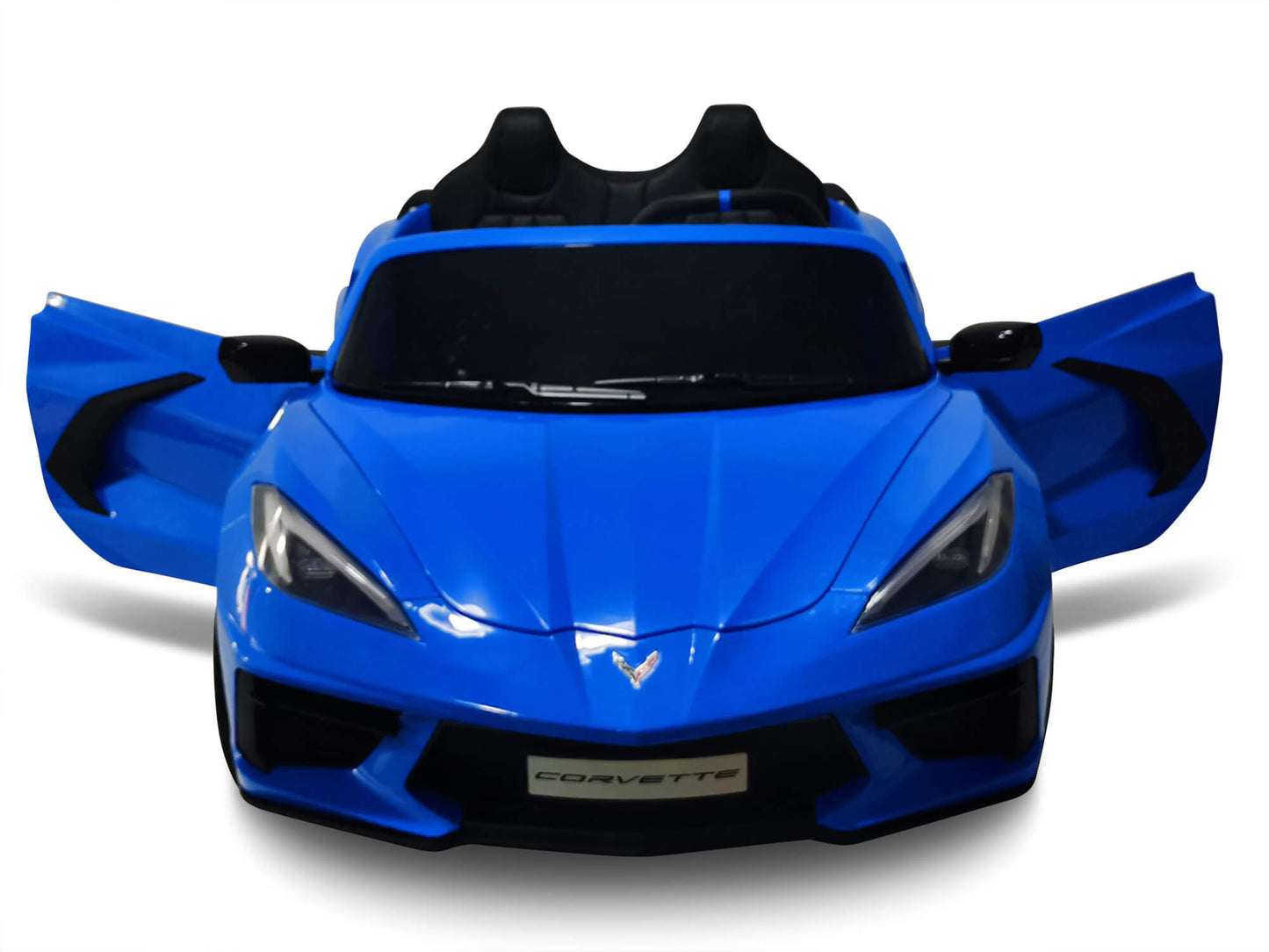 24V Chevrolet Corvette C8 2-Seater Ride On Car with Remote - Blue