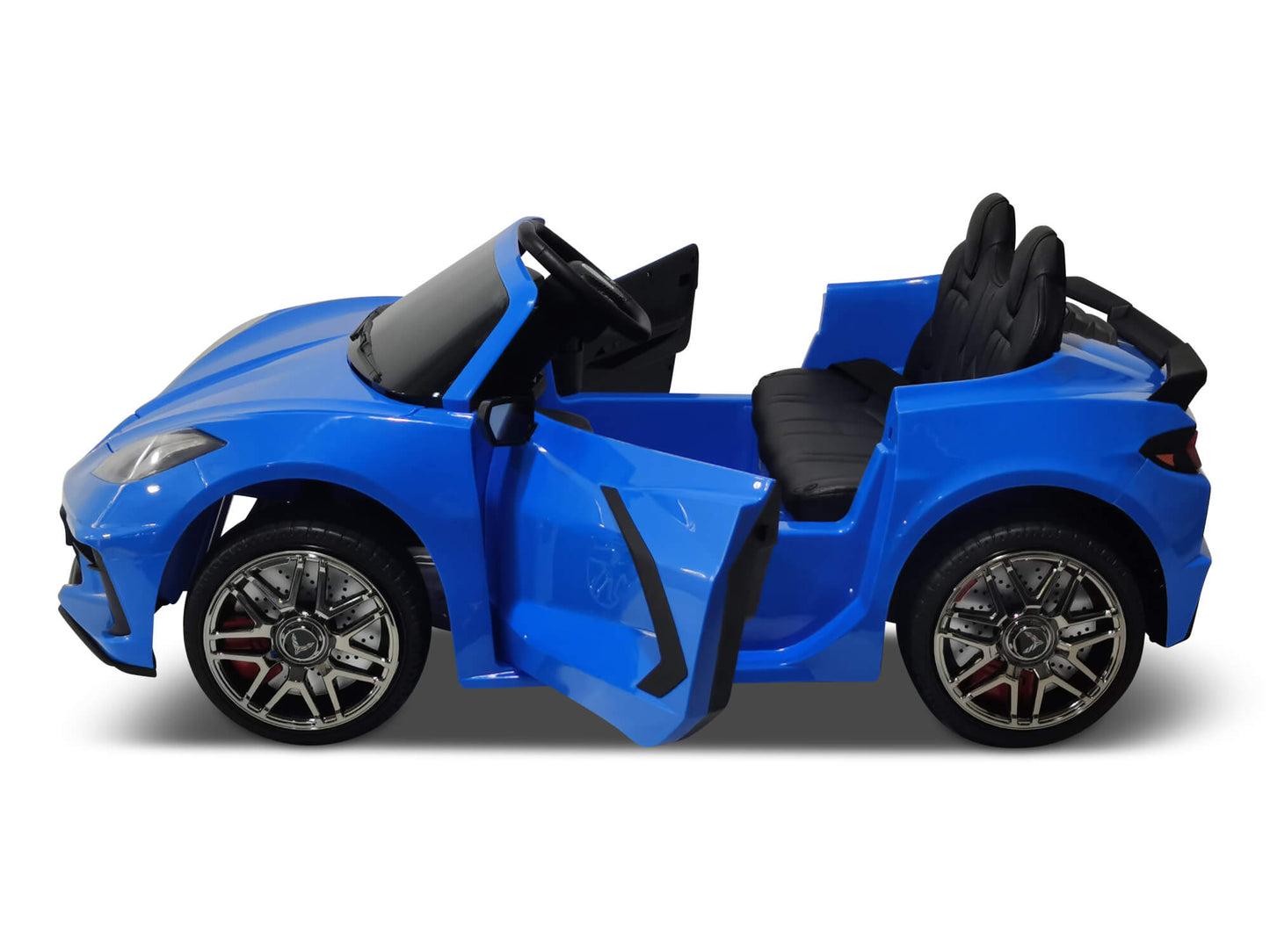 24V Chevrolet Corvette C8 2-Seater Ride On Car with Remote - Blue