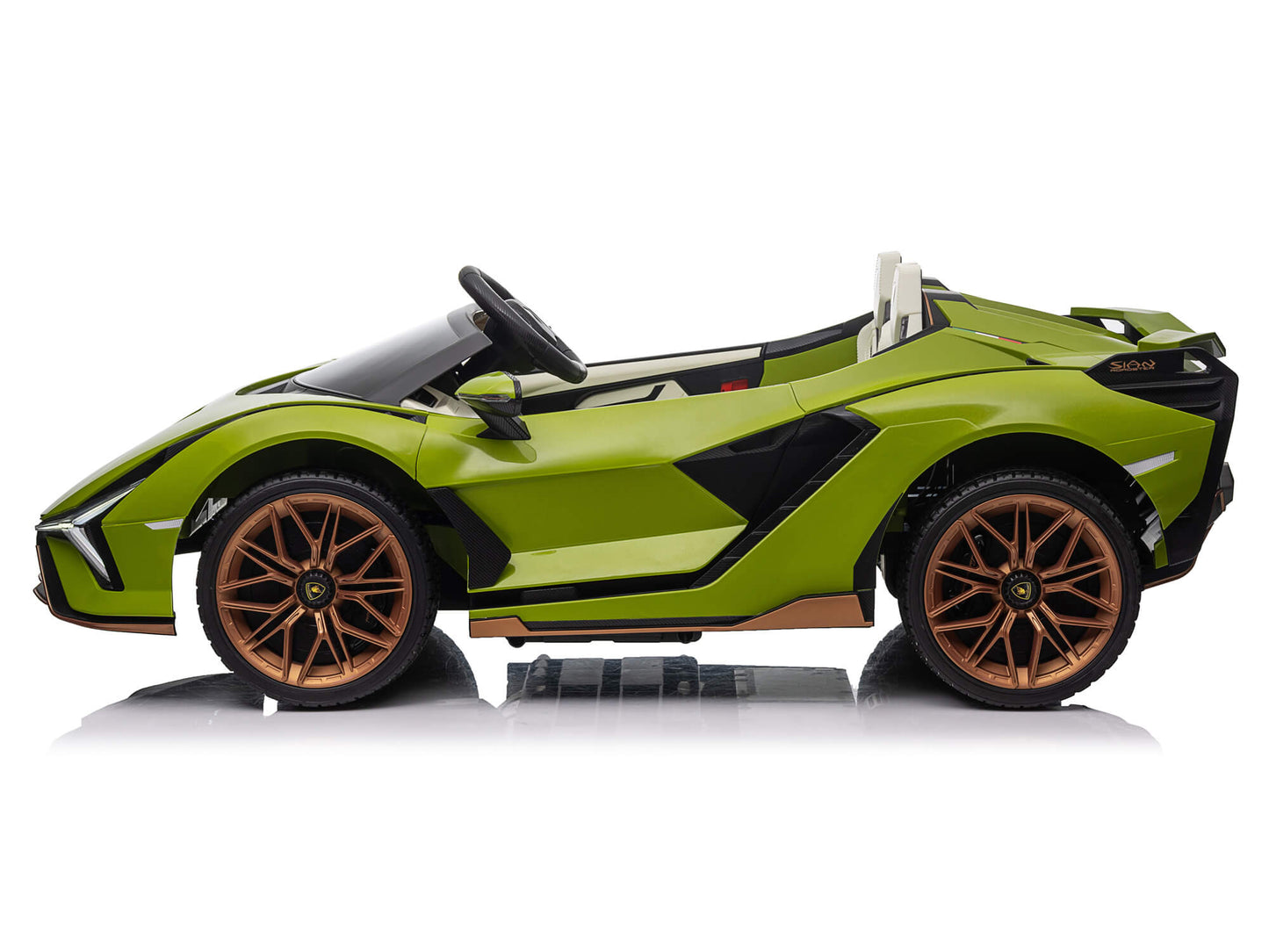 24V Lamborghini Sian Two-Seater Kids Ride On Car with Remote - Green