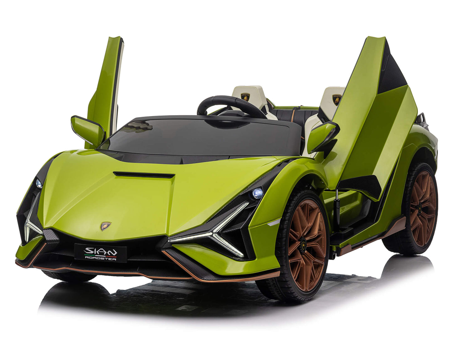 24V Lamborghini Sian Two-Seater Kids Ride On Car with Remote - Green