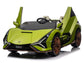 24V Lamborghini Sian Two-Seater Kids Ride On Car with Remote - Green