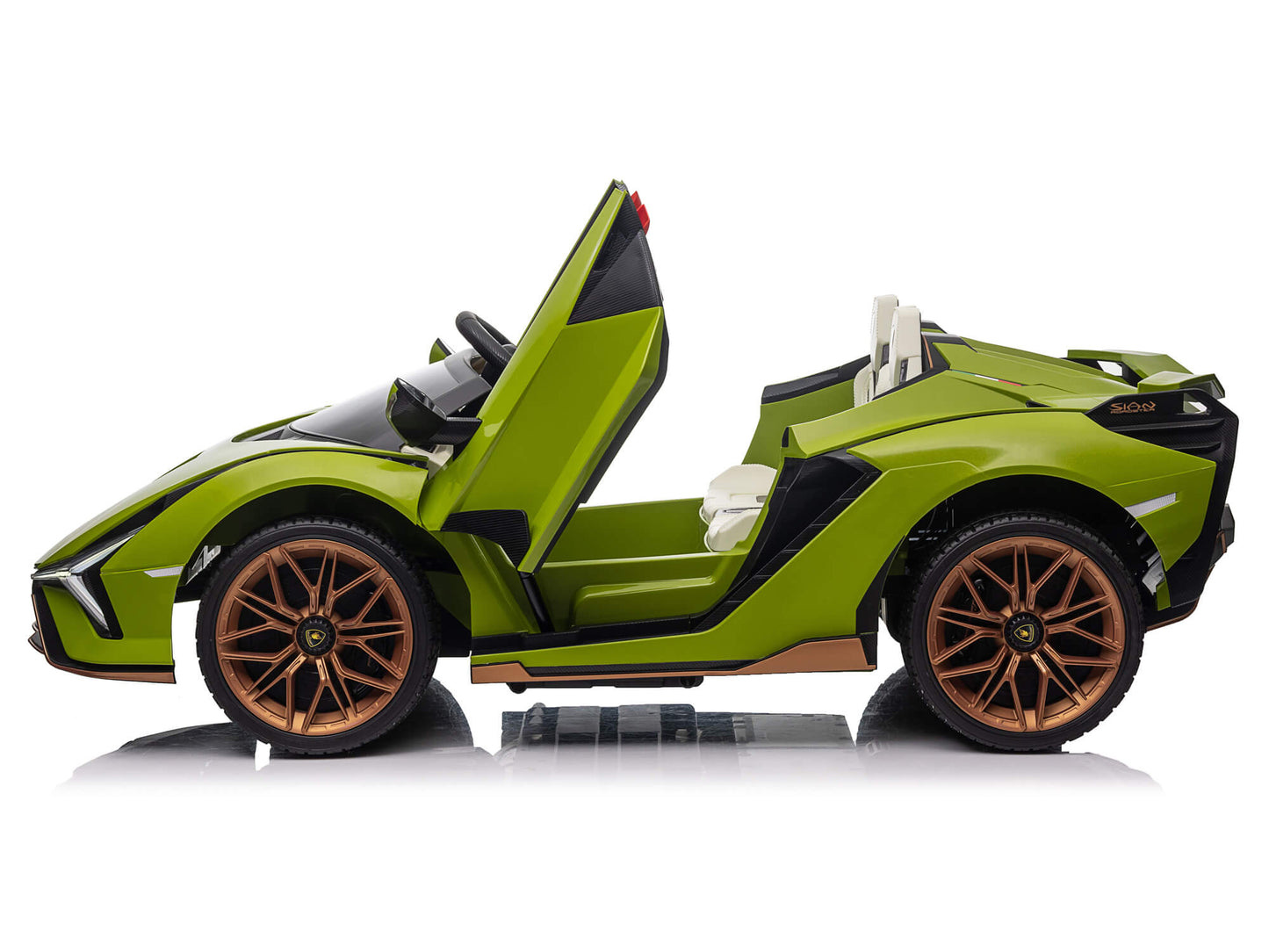 24V Lamborghini Sian Two-Seater Kids Ride On Car with Remote - Green