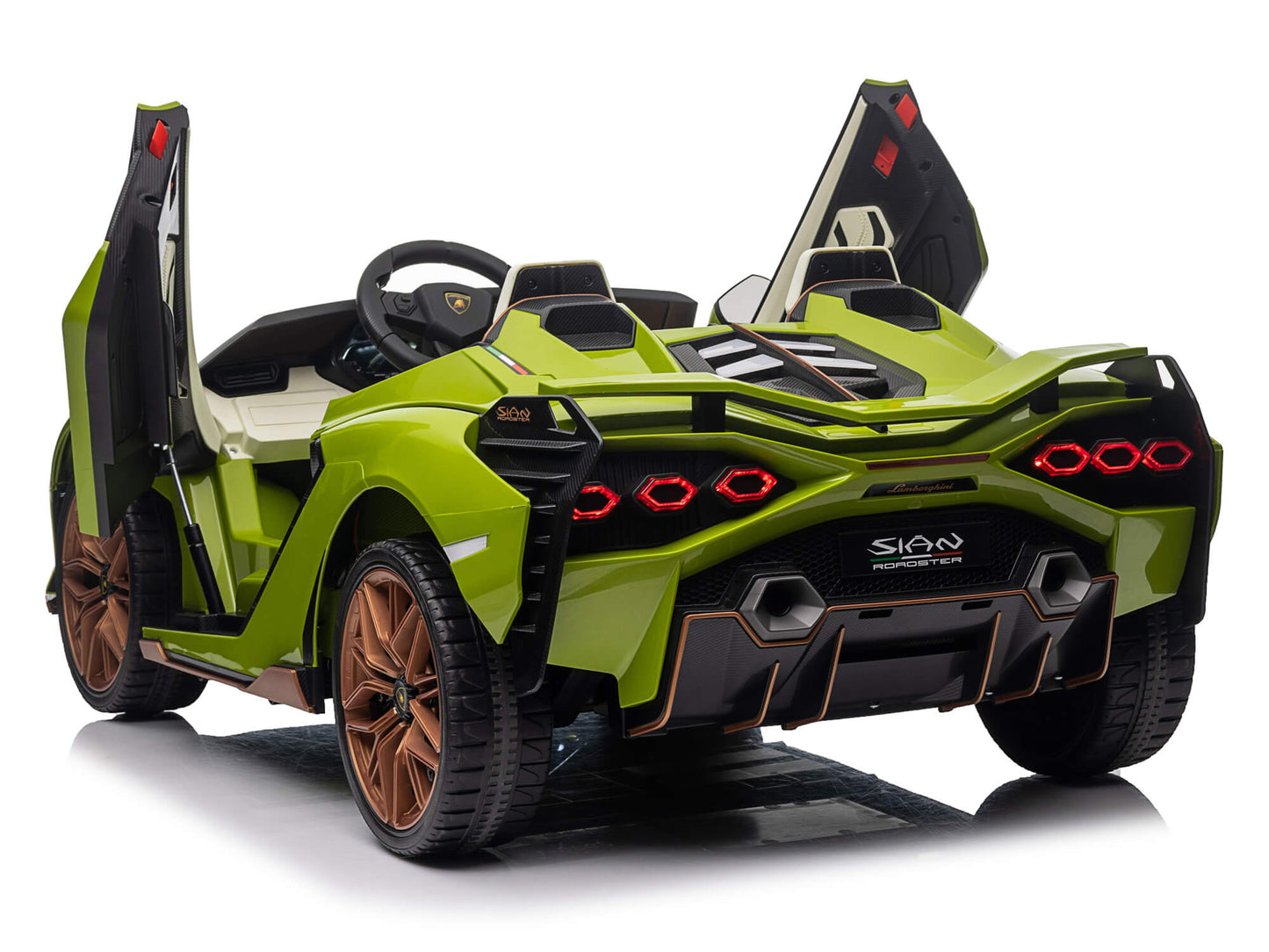 24V Lamborghini Sian Two-Seater Kids Ride On Car with Remote - Green