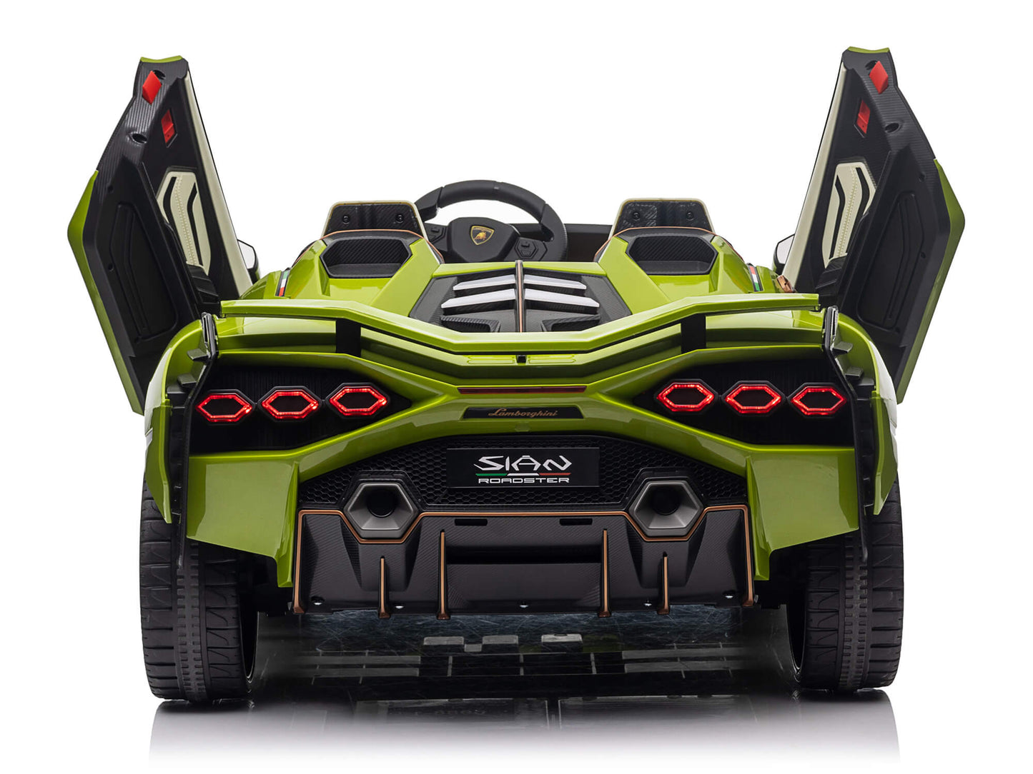 24V Lamborghini Sian Two-Seater Kids Ride On Car with Remote - Green