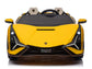 24V Lamborghini Sian Two-Seater Kids Ride On Car with Remote - Yellow