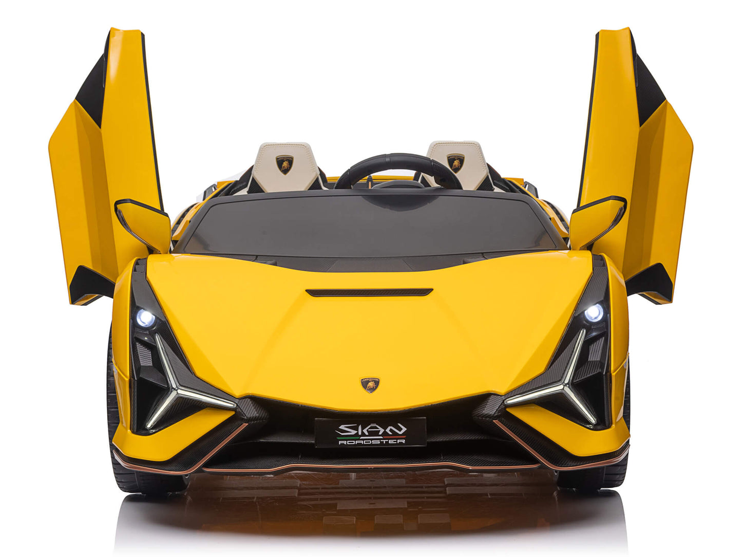 24V Lamborghini Sian Two-Seater Kids Ride On Car with Remote - Yellow