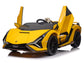 24V Lamborghini Sian Two-Seater Kids Ride On Car with Remote - Yellow