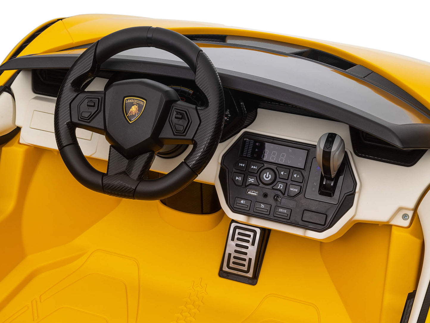 24V Lamborghini Sian Two-Seater Kids Ride On Car with Remote - Yellow