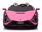 24V Lamborghini Sian Two-Seater Kids Ride On Car with Remote - Pink