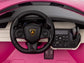 24V Lamborghini Sian Two-Seater Kids Ride On Car with Remote - Pink