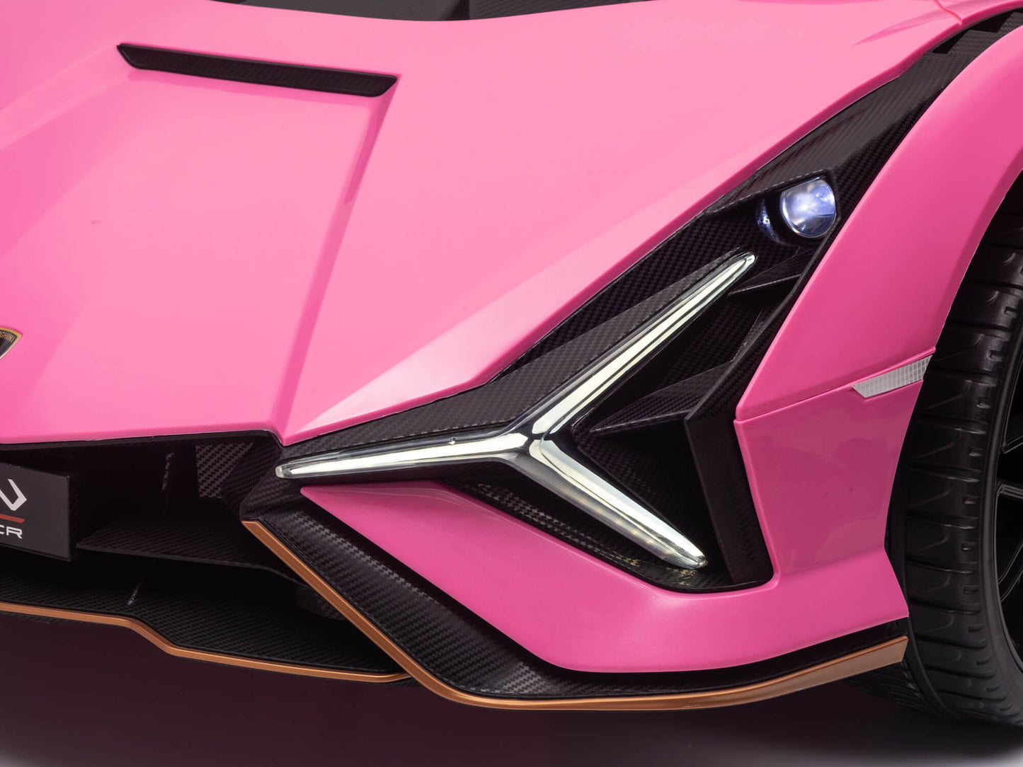 24V Lamborghini Sian Two-Seater Kids Ride On Car with Remote - Pink