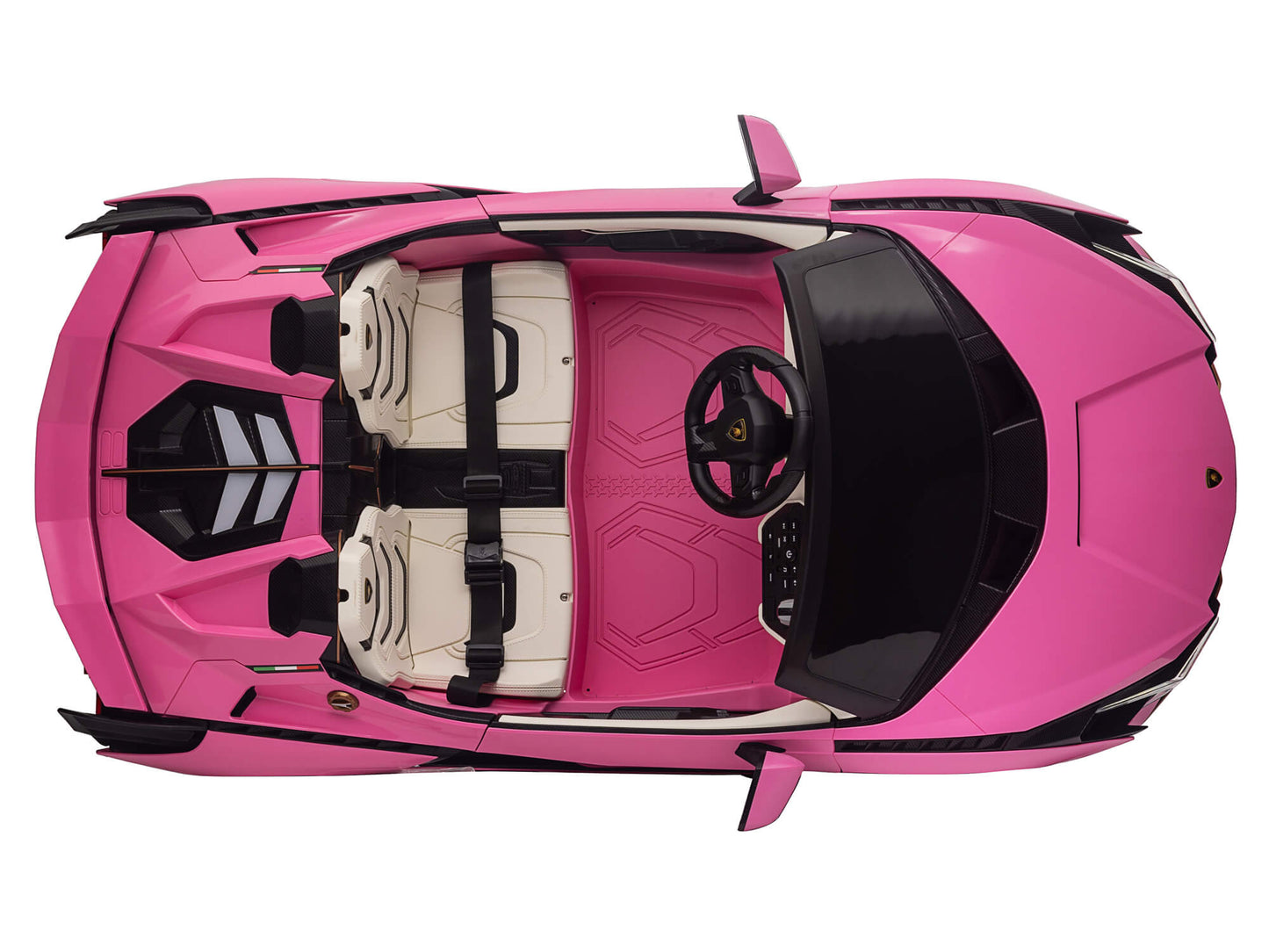 24V Lamborghini Sian Two-Seater Kids Ride On Car with Remote - Pink