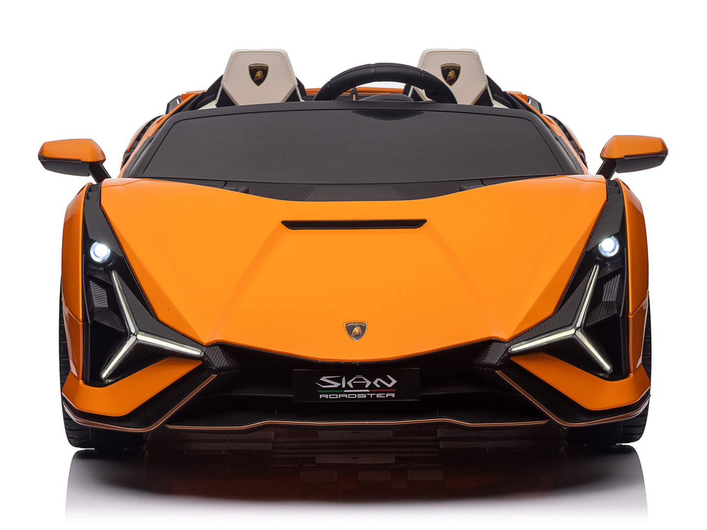 24V Lamborghini Sian Two-Seater Kids Ride On Car with Remote - Orange