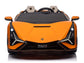 24V Lamborghini Sian Two-Seater Kids Ride On Car with Remote - Orange