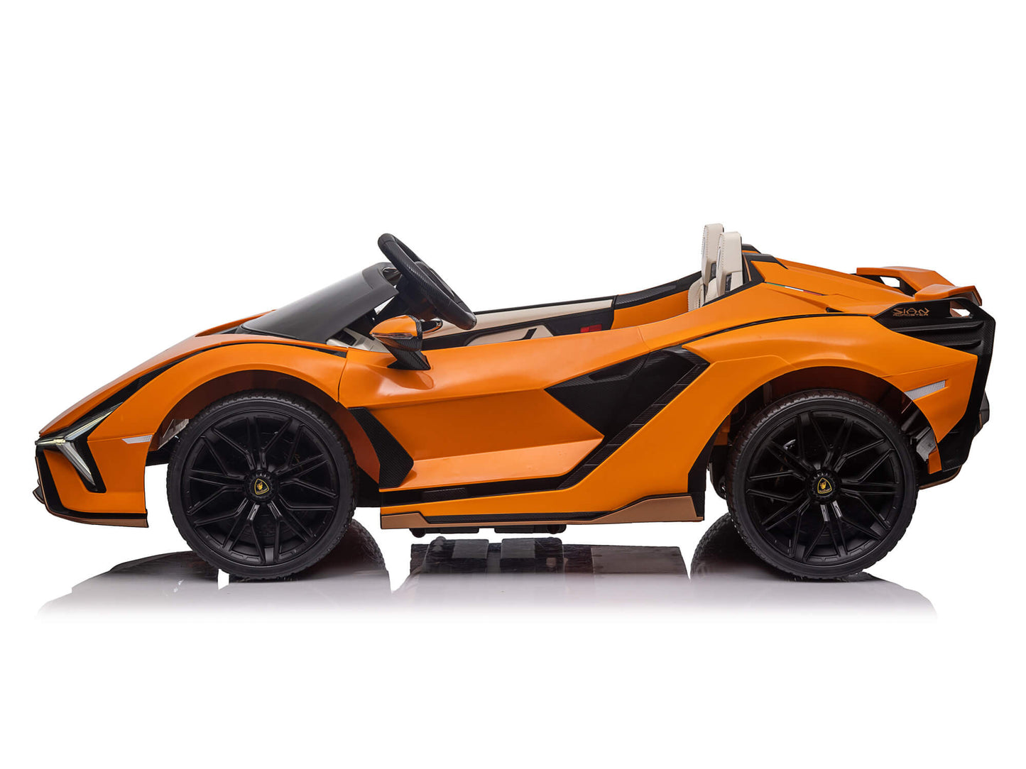 24V Lamborghini Sian Two-Seater Kids Ride On Car with Remote - Orange