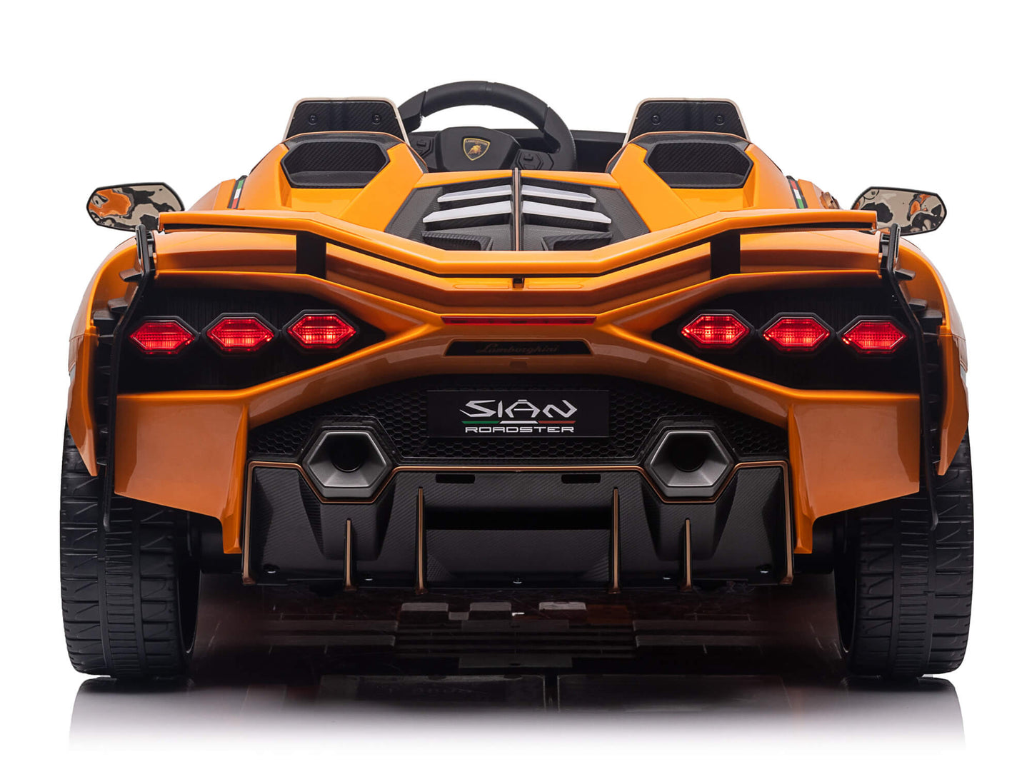 24V Lamborghini Sian Two-Seater Kids Ride On Car with Remote - Orange