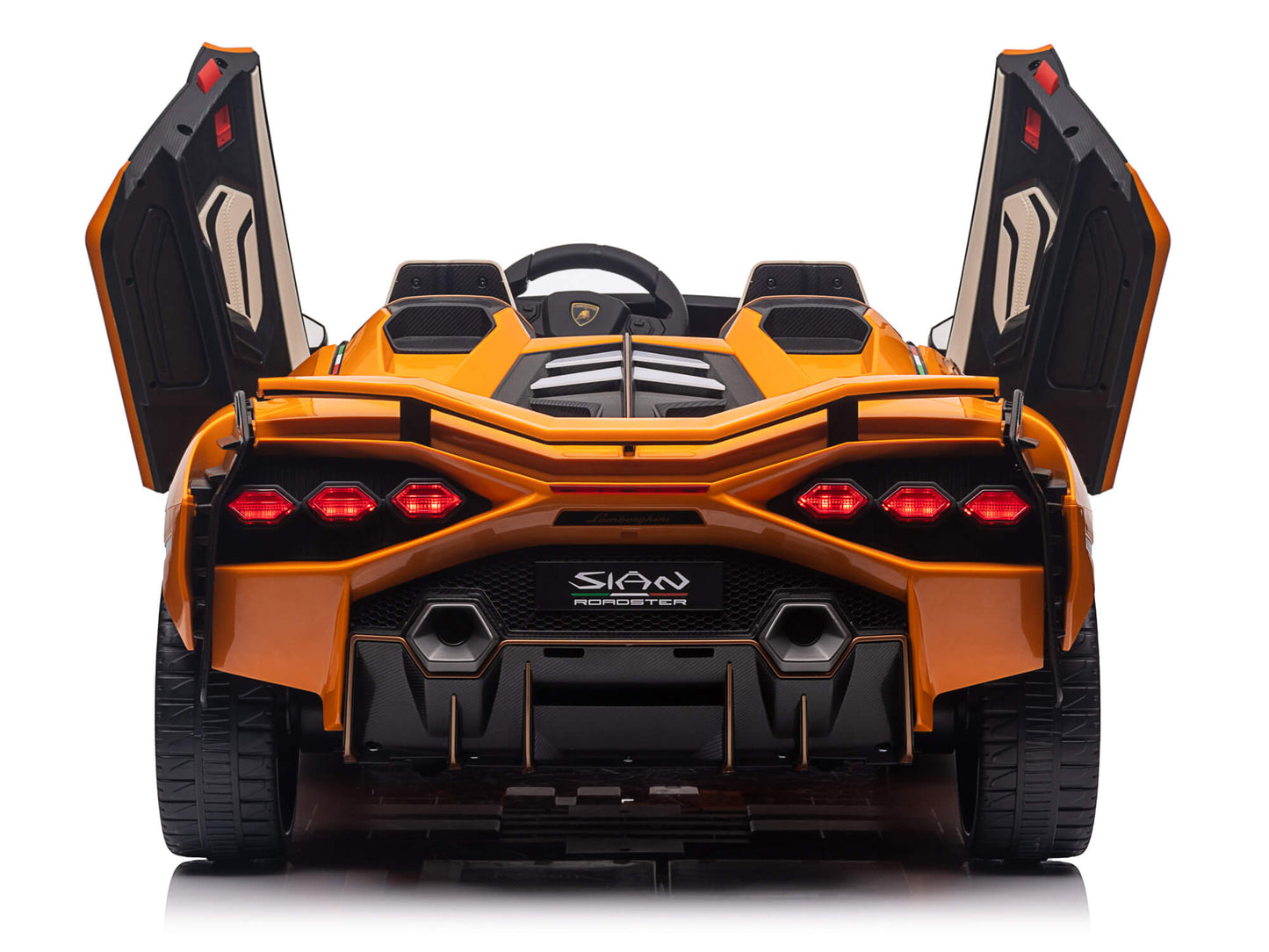 24V Lamborghini Sian Two-Seater Kids Ride On Car with Remote - Orange