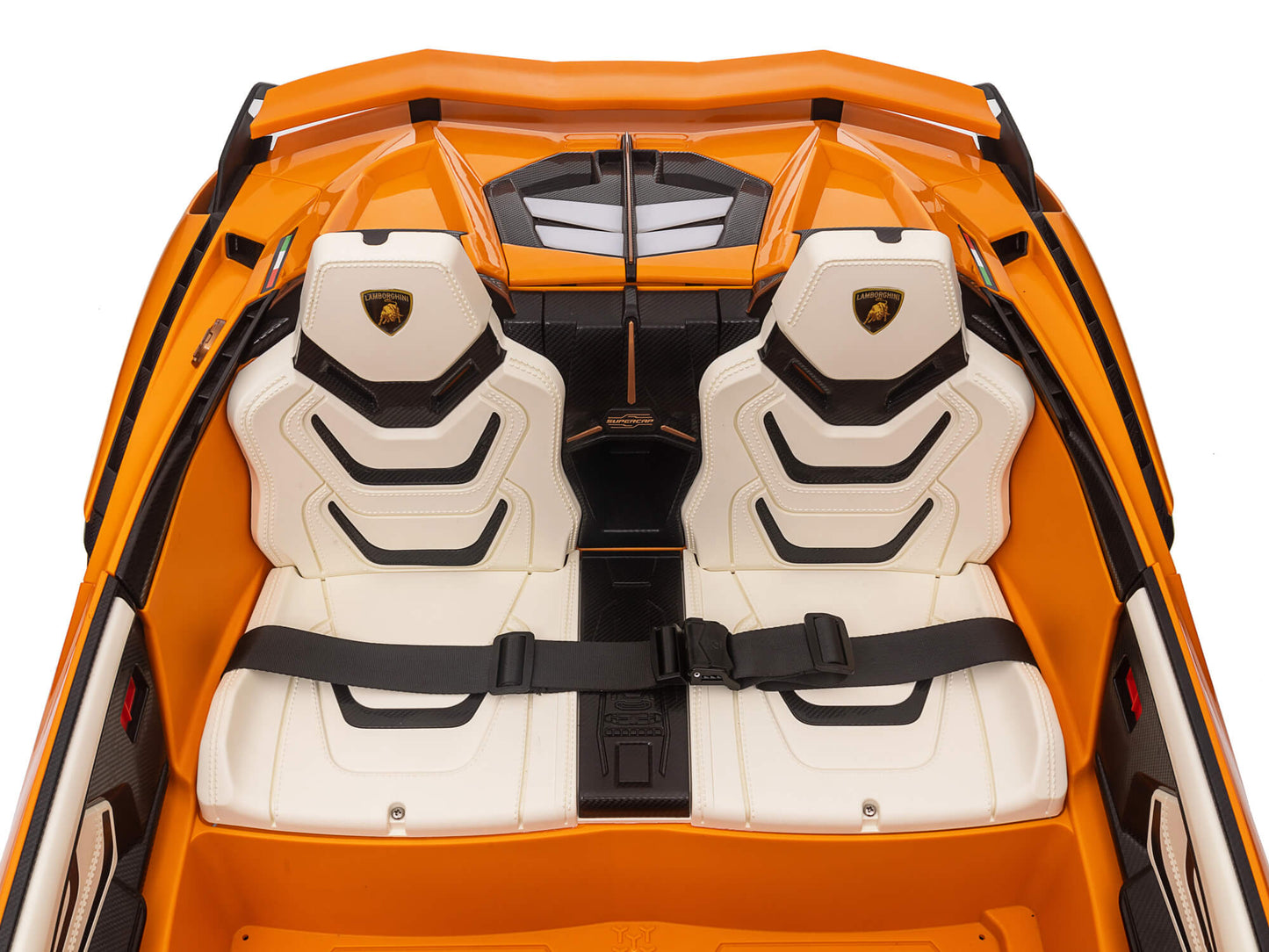 24V Lamborghini Sian Two-Seater Kids Ride On Car with Remote - Orange