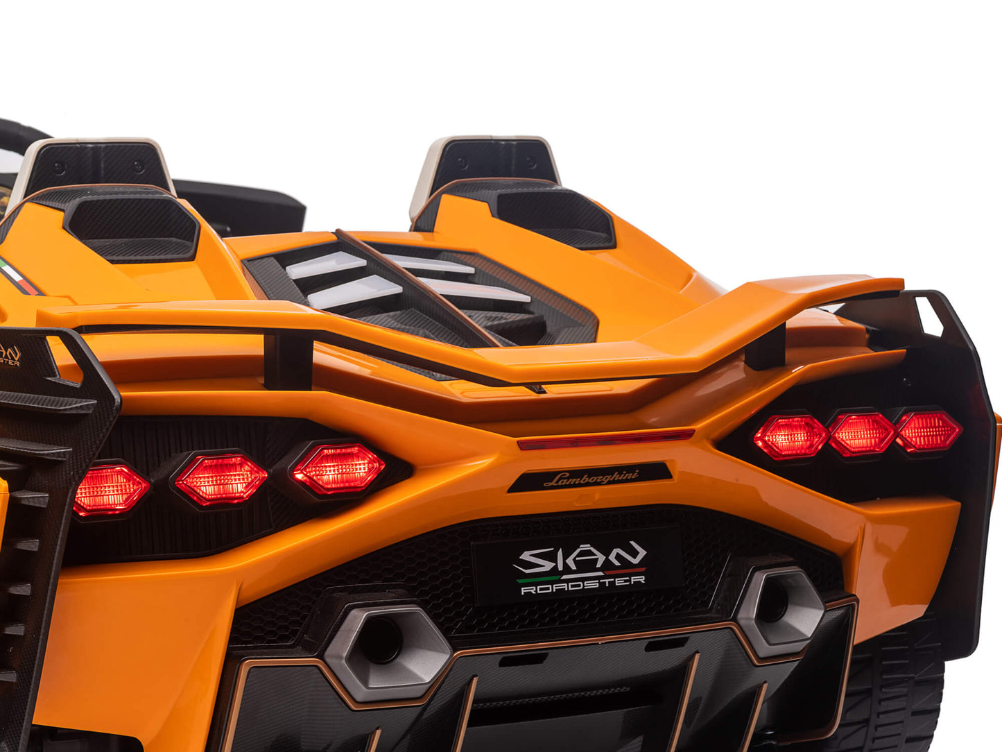 24V Lamborghini Sian Two-Seater Kids Ride On Car with Remote - Orange