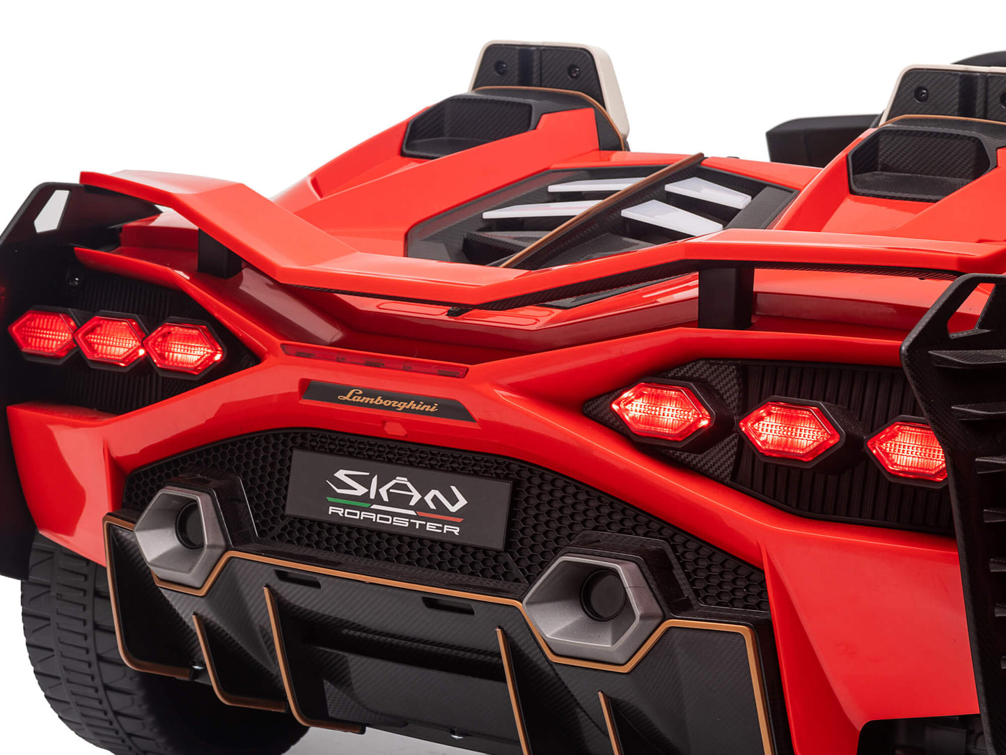 24V Lamborghini Sian Two-Seater Kids Ride On Car with Remote - Red