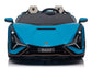 24V Lamborghini Sian Two-Seater Kids Ride On Car with Remote - Blue