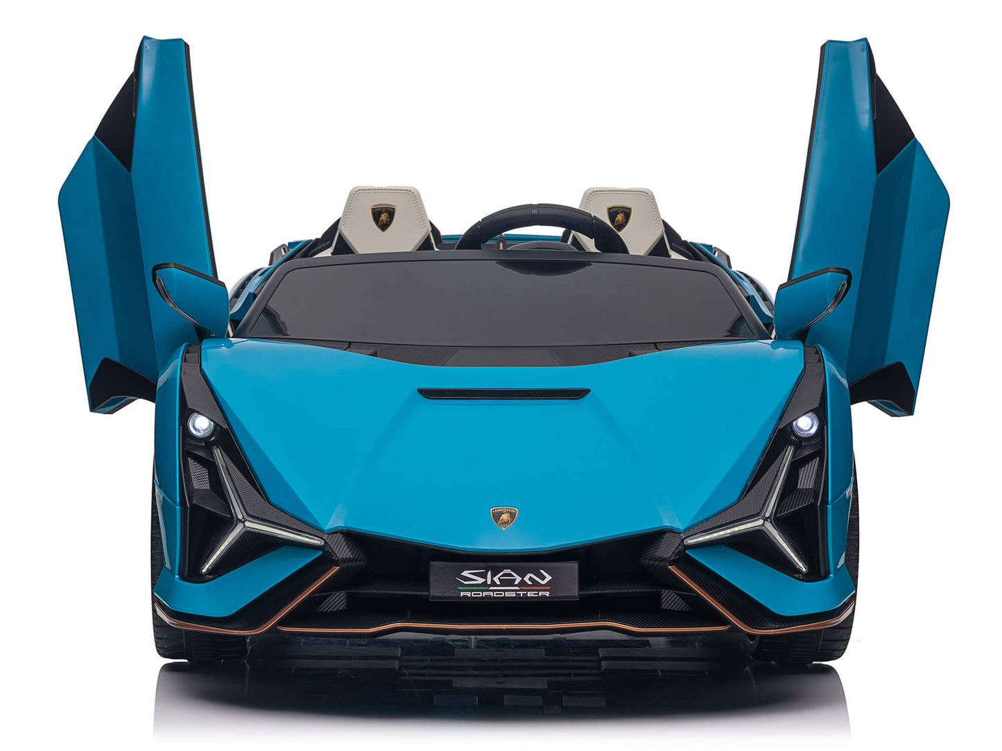 24V Lamborghini Sian Two-Seater Kids Ride On Car with Remote - Blue