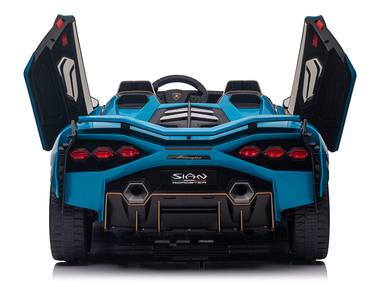 24V Lamborghini Sian Two-Seater Kids Ride On Car with Remote - Blue