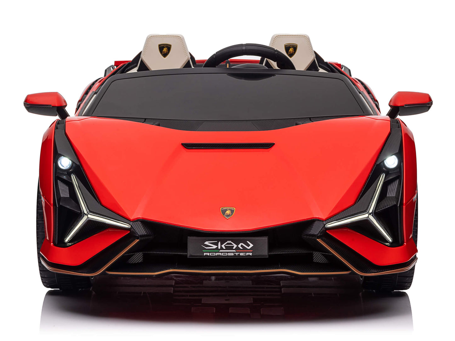 24V Lamborghini Sian Two-Seater Kids Ride On Car with Remote - Red