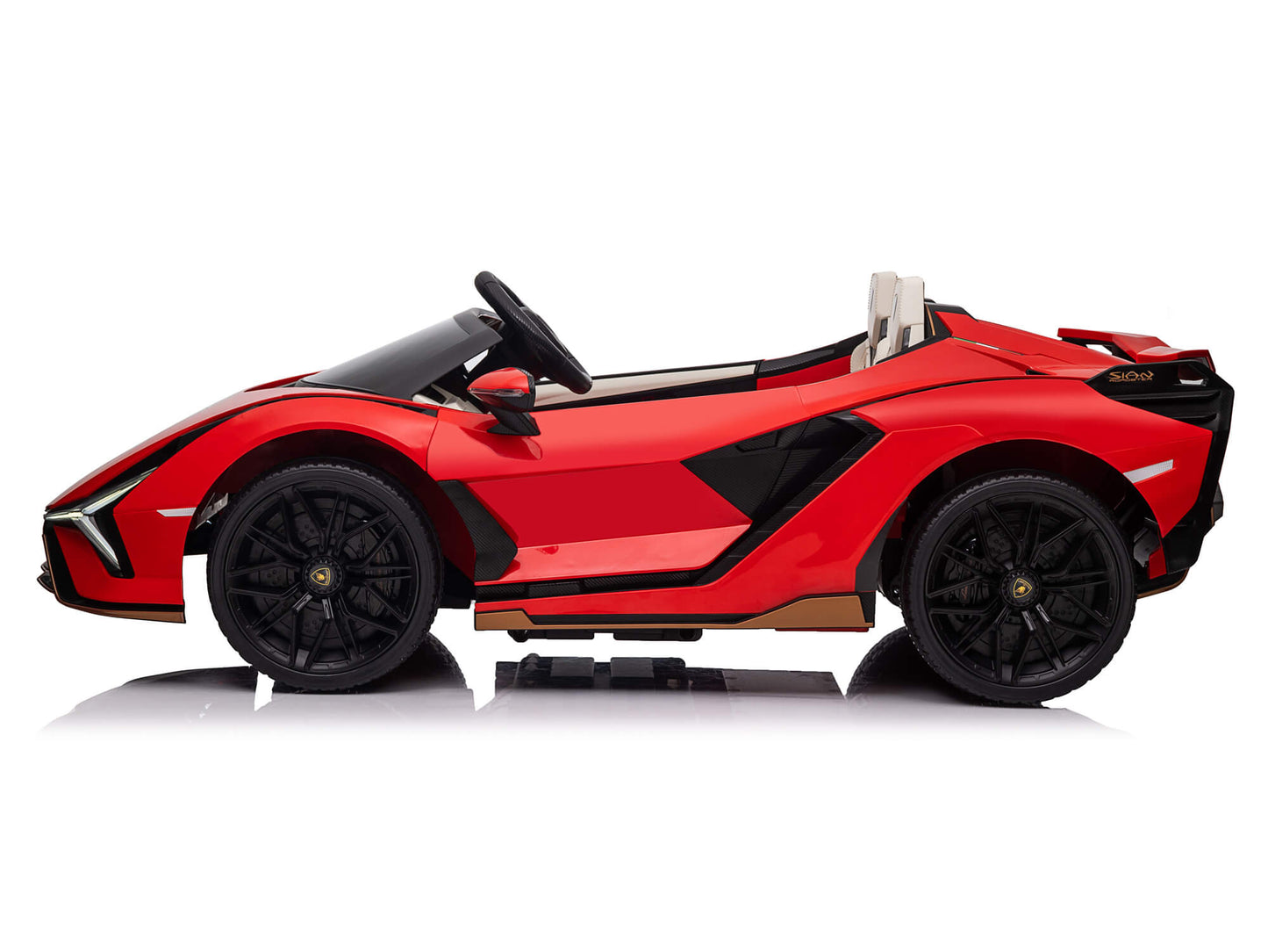 24V Lamborghini Sian Two-Seater Kids Ride On Car with Remote - Red