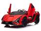 24V Lamborghini Sian Two-Seater Kids Ride On Car with Remote - Red