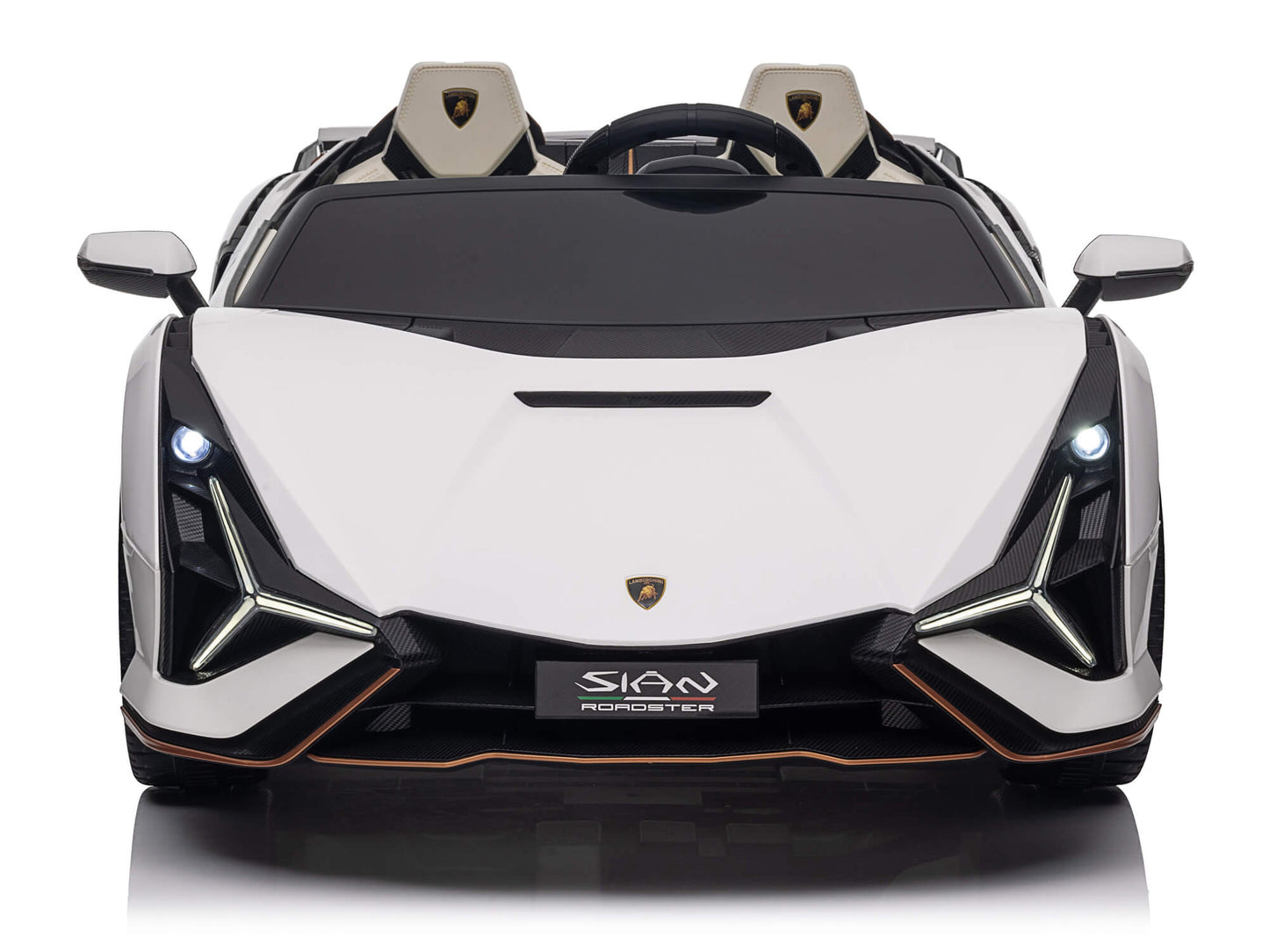 24V Lamborghini Sian Two-Seater Kids Ride On Car with Remote - White