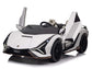 24V Lamborghini Sian Two-Seater Kids Ride On Car with Remote - White