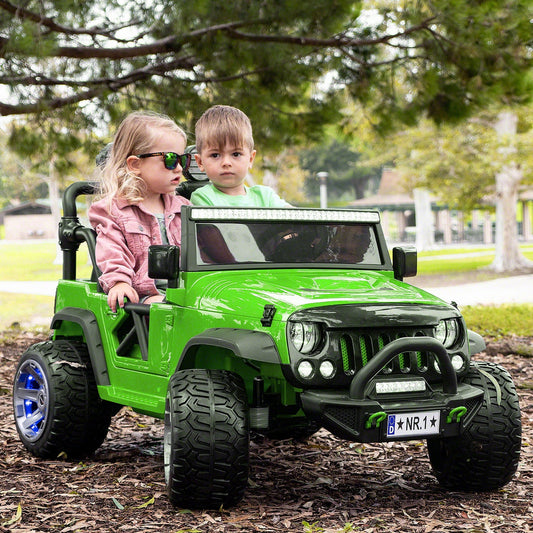 Trail Explorer 24V Kids Ride-On Car Truck with R/C Parental Remote | Green