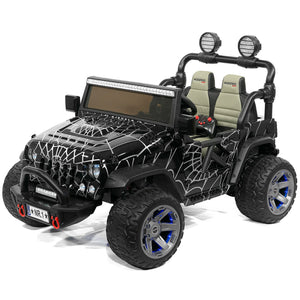 Trail Explorer 24V Kids Ride-On Car Truck with R/C Parental Remote | Spider Black