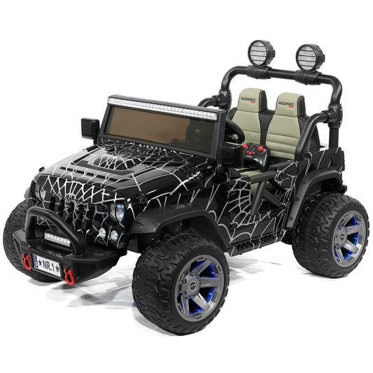 Trail Explorer 24V Kids Ride-On Car Truck with R/C Parental Remote | Spider Black