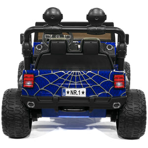 Trail Explorer 24V Kids Ride-On Car Truck with R/C Parental Remote | Spider Blue