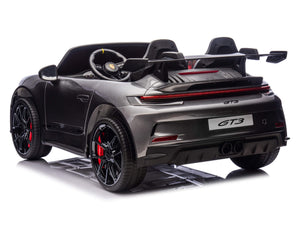 24V Porsche 911 GT3 Kids 2-Seater Ride On Car - Gray