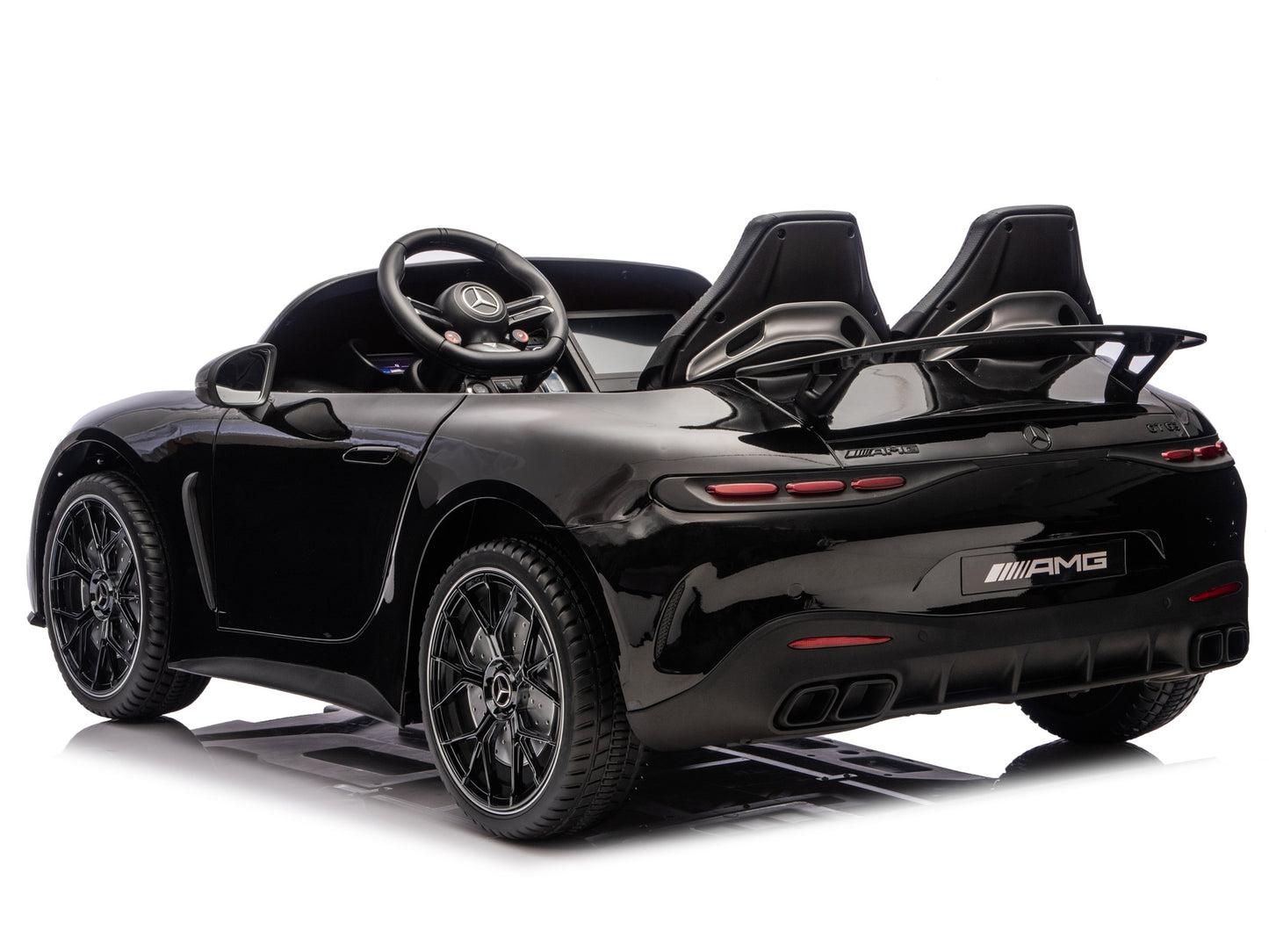 24V Mercedes AMG GT 63 Kids 2-Seater Ride On-Car - Black