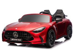 24V Mercedes AMG GT 63 Kids 2-Seater Ride On-Car - Burgundy