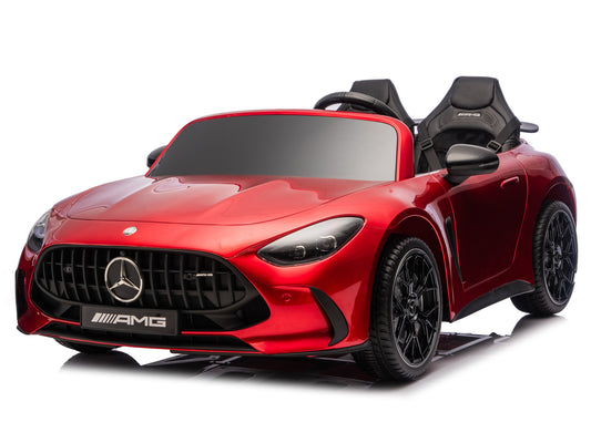 24V Mercedes AMG GT 63 Kids 2-Seater Ride On-Car - Burgundy