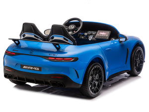24V Mercedes AMG GT 63 Kids 2-Seater Ride On-Car - Blue