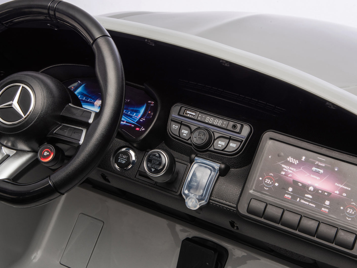 24V Mercedes AMG GT 63 Kids 2-Seater Ride On-Car - Gray