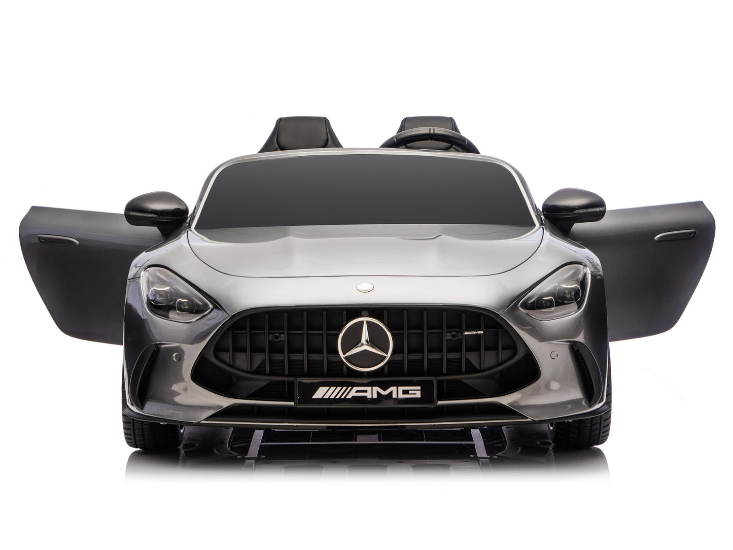 24V Mercedes AMG GT 63 Kids 2-Seater Ride On-Car - Silver