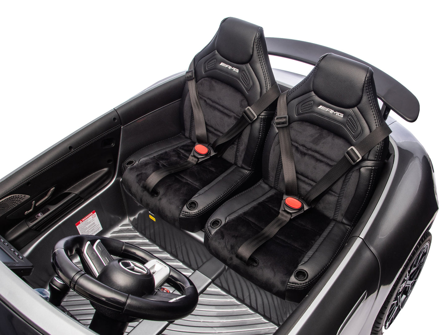 24V Mercedes AMG GT 63 Kids 2-Seater Ride On-Car - Silver