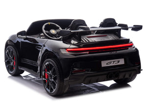 24V Porsche 911 GT3 Kids 2-Seater Ride On Car - Black