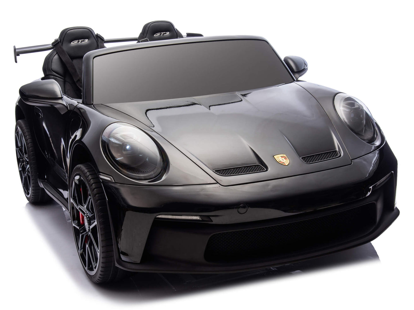 24V Porsche 911 GT3 Kids 2-Seater Ride On Car - Black