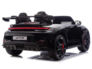 24V Porsche 911 GT3 Kids 2-Seater Ride On Car - Black