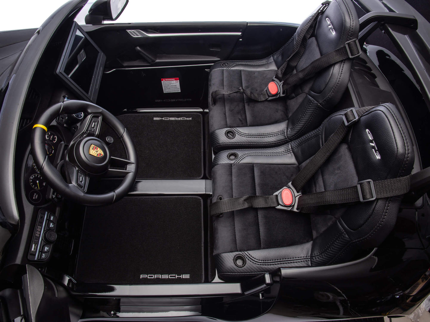 24V Porsche 911 GT3 Kids 2-Seater Ride On Car - Black