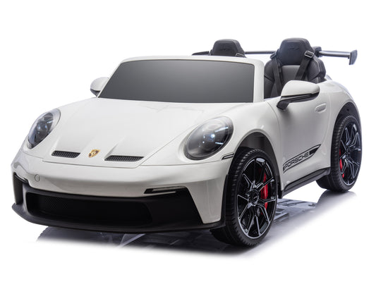 24V Porsche 911 GT3 Kids 2-Seater Ride On Car - White